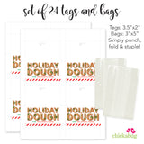 "Holiday Dough" Cookies Paper Tags and Bags