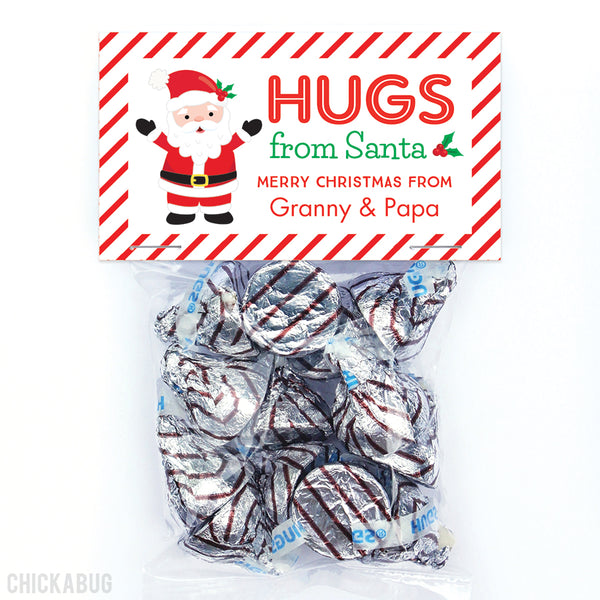 Hugs from Santa Christmas Paper Tags and Bags
