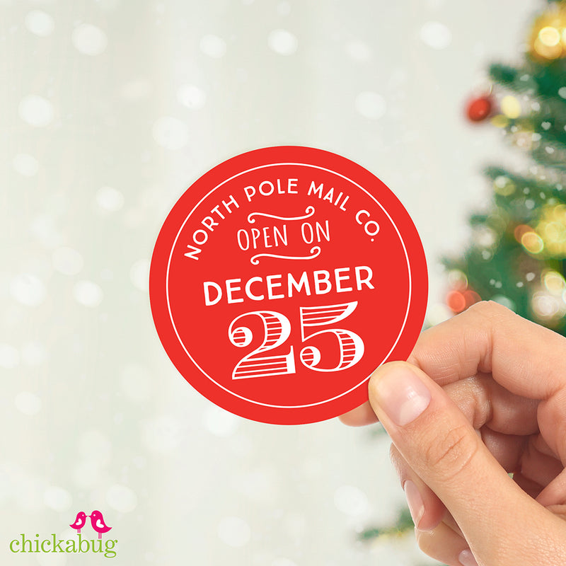 "Open On December 25" Sticker