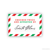 Checked Twice and Approved By Santa Sticker