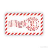 North Pole Postmark Sticker