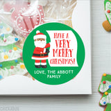 "Have a Very Merry Christmas" African-American Santa Christmas Stickers