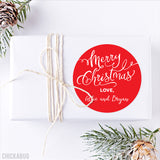 Calligraphy "Merry Christmas" Stickers