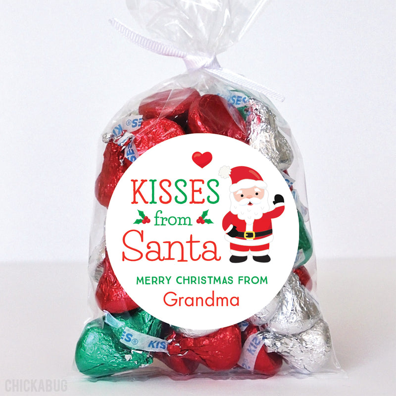 Kisses from Santa Christmas Labels