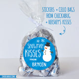 "Snowman Kisses" Holiday Stickers
