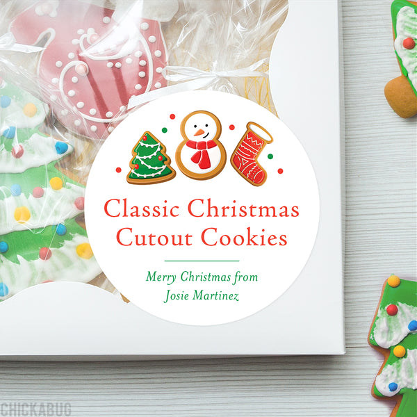 Christmas Cookies Food & Baking Gift Labels