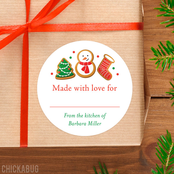 Write-On "Made With Love" Sugar Cookies Christmas Baking Labels