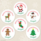 Christmas Stickers - Mixed Set with African-American Santa