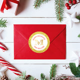 Gold Monogrammed Holiday Stickers