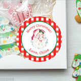 Vintage Watercolor Santa Christmas Gift Stickers