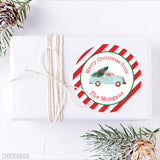 Vintage Truck Christmas Gift Stickers