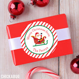 Santa In His Sleigh Christmas Gift Stickers