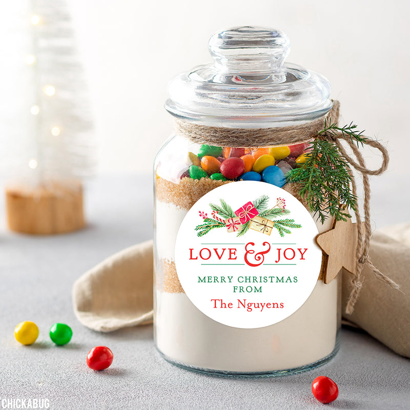 "Love & Joy" Christmas Labels