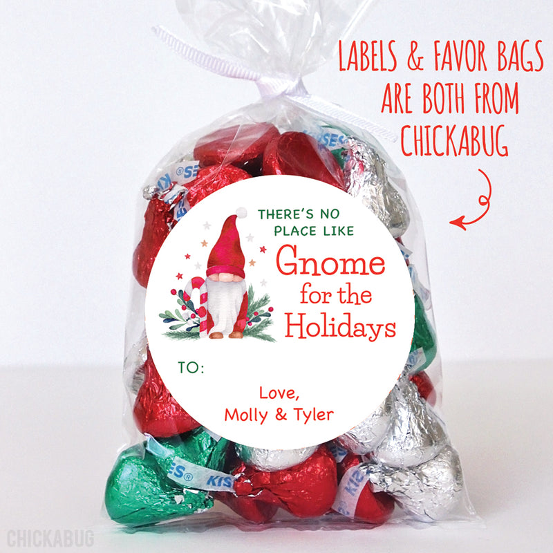 "Gnome For The Holidays" Christmas Gift Labels