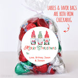 Watercolor Gnomes Christmas Gift Labels