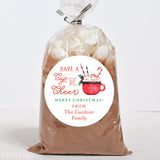 "Cup of Cheer" Hot Cocoa Gift Stickers