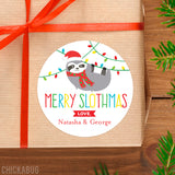 Merry Sloth-Mas Christmas Stickers