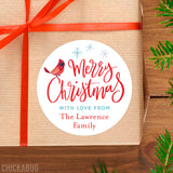 Cardinal Christmas Gift Labels