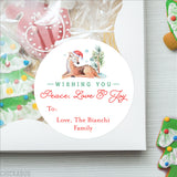 Deer "Peace, Love & Joy" Christmas Gift Labels