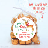 "You're ReinDEAR to Us" Christmas Labels