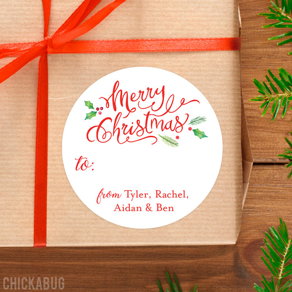 Vintage Christmas Gift Name Tags Graphic by ByAshleyDesignStore