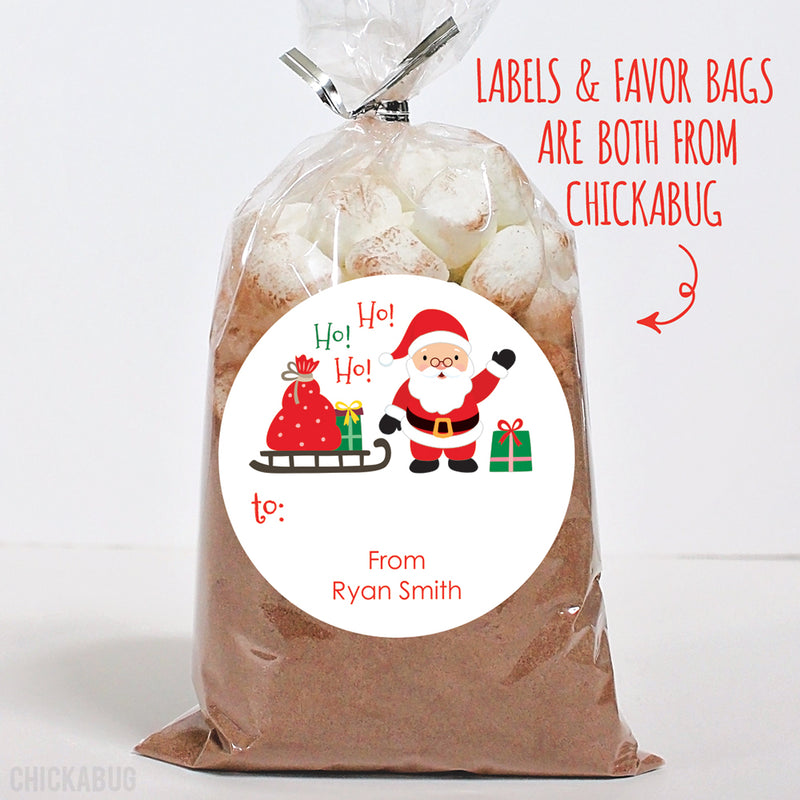 Santa Christmas Gift Labels