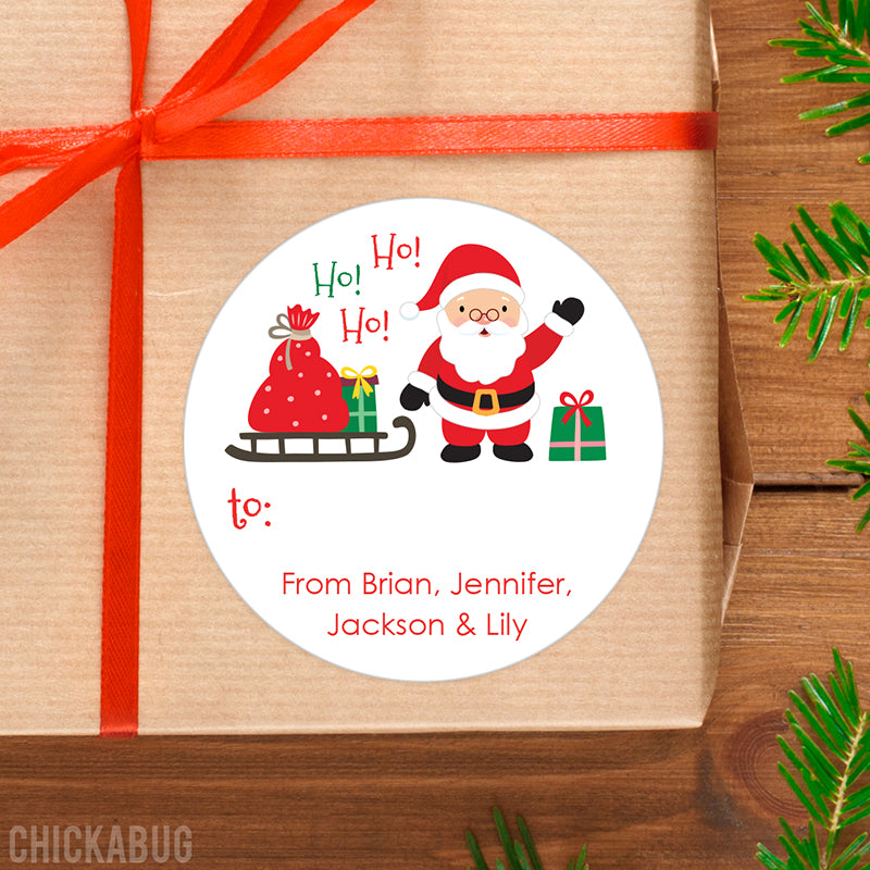 Santa Christmas Gift Labels – Chickabug