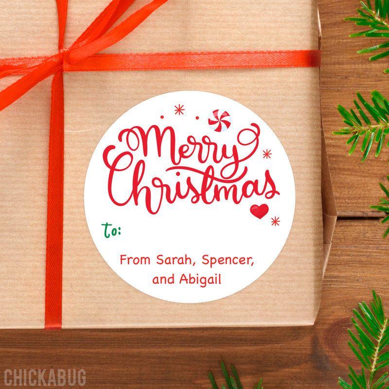 Custom Christmas Gift Labels - Christmas Gift Tag Labels