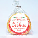 "Peace, Joy, Love and Cookies" Christmas Stickers