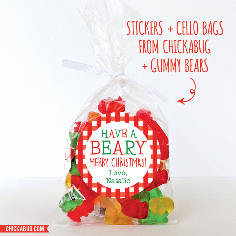 "Have a BEARY Merry Christmas" Stickers