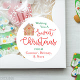 Sweet Christmas Gingerbread House Gift Labels