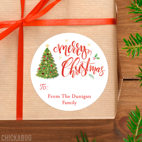 Christmas Tree Gift Labels