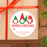 Christmas Gnomes Gift Labels