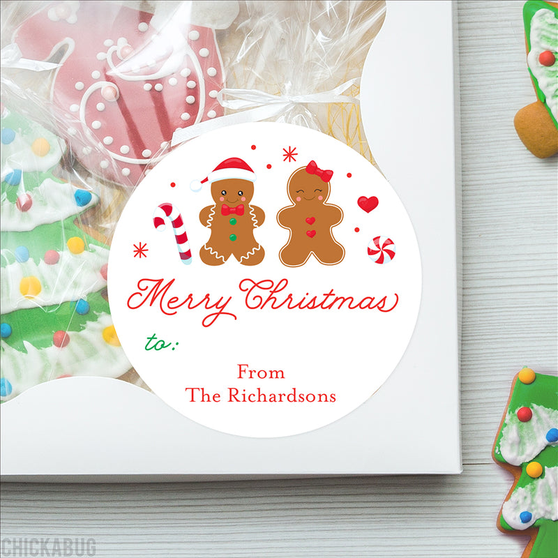Gingerbread Christmas Gift Labels
