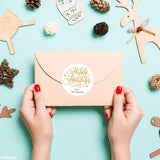 Gold Happy Holidays Gift Labels
