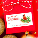 Christmas Cardinal Gift Labels