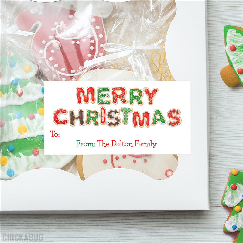 Merry Christmas Cookies Christmas Gift Labels