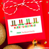 Elf Feet Christmas Gift Labels