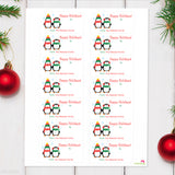 Chilly Penguins "Happy Holidays" Gift Labels