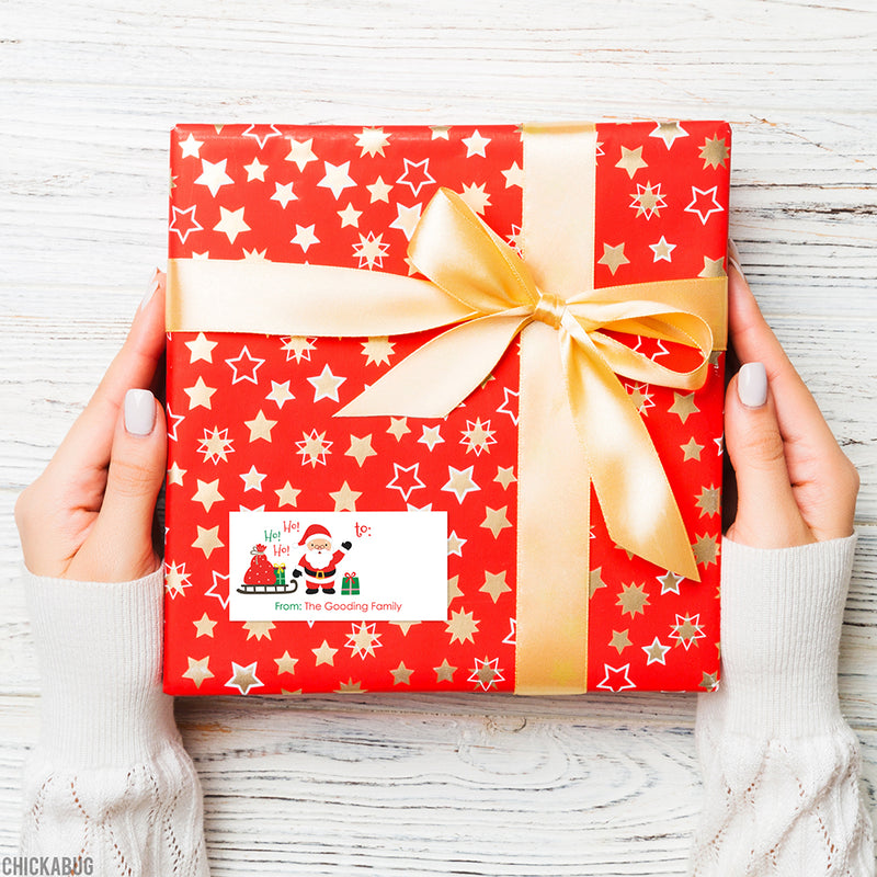 "Ho Ho Ho" Santa Claus Christmas Gift Labels