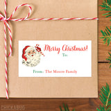 Old Fashioned Santa and Reindeer Christmas Gift Labels