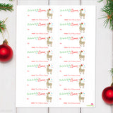 "Fa la la la la" Llama Christmas Gift Labels
