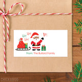 African-American Ho! Ho! Ho! Santa Christmas Gift Labels