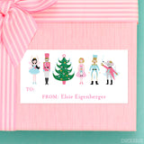 Pink Nutcracker Ballet Christmas Gift Labels