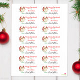 To Child From Santa Christmas Gift Labels - Old Fashioned Santa