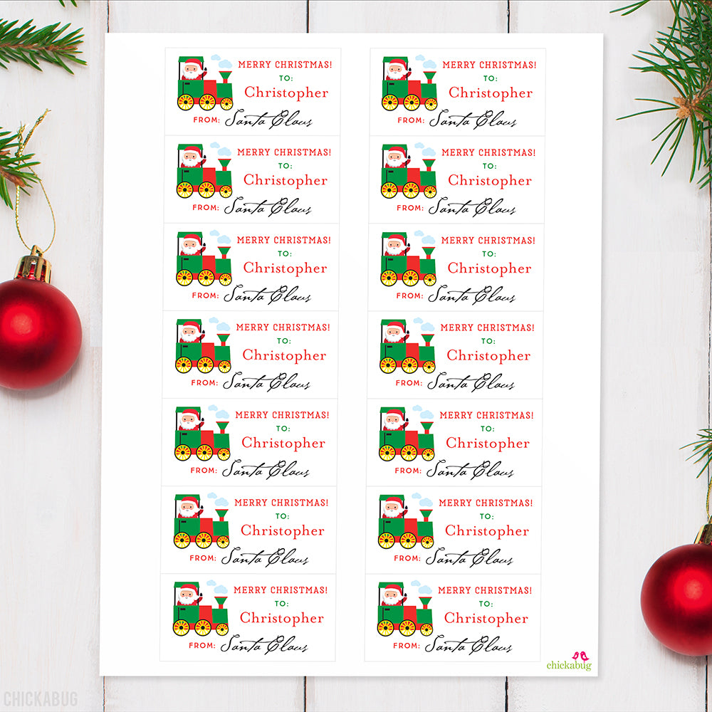 To Child From Santa Christmas Gift Labels - Train – Chickabug for Free Printable Christmas Labels Template