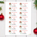 To Child From Santa Christmas Gift Labels - African-American Old Fashioned Santa