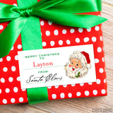 To Child From Santa Christmas Gift Labels - Jolly Vintage Santa