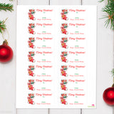 Watercolor Stocking Christmas Gift Labels
