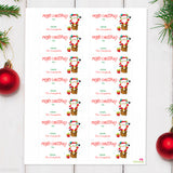 Santa in the Chimney Christmas Gift Labels